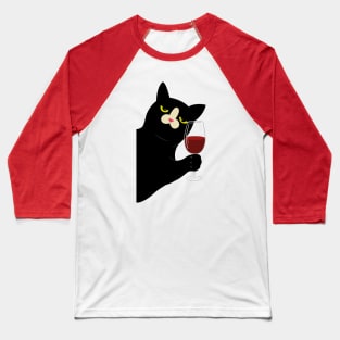 Cat with wine Baseball T-Shirt